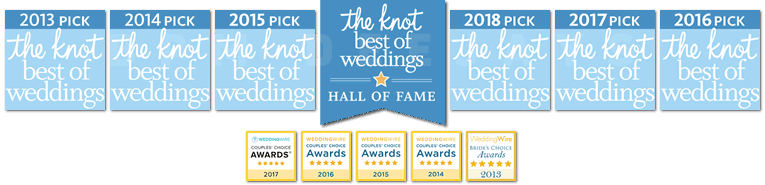 Pittsburgh Wedding DJs, Winners of The Knot Best Of Weddings, Hall Of Fame, and Weddingwire Bride's Choice Award